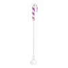 Shots Toys - Ouch! PVC Heart Crop White with Purple Stripe and Purple String