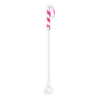 Shots Toys - Ouch! PVC Heart Crop White with Pink Stripe and Pink String