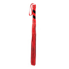 Shots Toys - Ouch! Whip PVC Red with Black Stripe and Black String