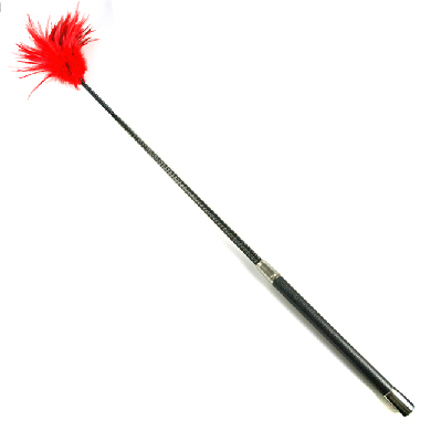  Strict Discipline Fantasy Riders Red Feather Crop Whip 26 Inches Crop Bondage