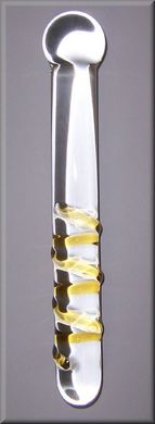 Giggles Glass - Twisty Wand - Amber Sex Toy Product