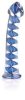 Giggles Glass - Twisty Blue Rocket - Blue