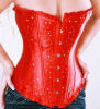 Shine - Rhinestone Accent Corset G-String Set Red (S) Sex Toy Product Image 1