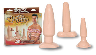 Vanilla Dip Butt Plugs Set Of 3
