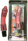 7 inch  Silky Spangle Red Bendable Vibrator