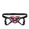 Lux Fetish Velvet Strap On Harness Pink O/S Sex Toy Product Image 1