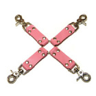 Pink Bound Leather Hog Tie Sex Toy Product