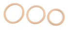 H2H Cock Ring Nitrile 3Pc Set Nude