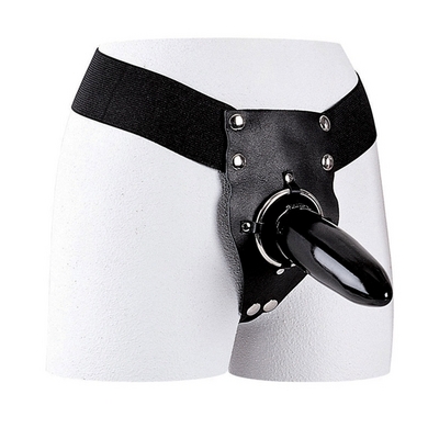 Leather Ring Harness with dildo