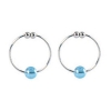 Crystal Bead Nipple Rings - silver