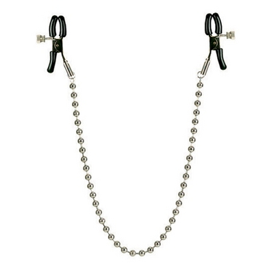 Nipple Clamps Silver Beaded Chain Sex Toy Product