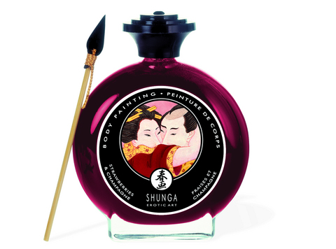 Shunga Edible Body Paint Champagne & Strawberry 3.5oz Sex Toy Product