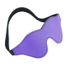 Purple Leather Blindfold with Black Faux Fur Lined