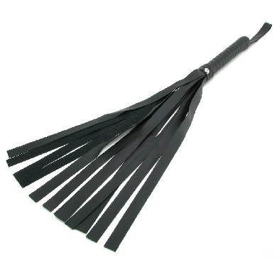 Sex & Mischief Faux Leather Flogger -Black
