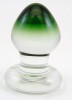 Green GumDrop Glass Plug by RubyGlass21