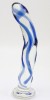Mr. Blue Vein Glass Dildo by RubyGlass21