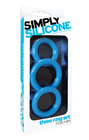 Simply Silicone, Cockring Trio, Sky Blue