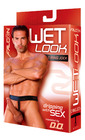 Falcon Wet Look C-Ring Jock Extra Large, Black- 34"-36"