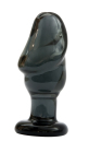 Helmet Head, XX-Large Glass Butt Plug, Black 6"