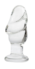 Helmet Head, XXX-Large Glass Butt Plug, Clear 7"