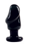 Helmet Head, X-Large Glass Butt Plug, Black