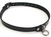 Leather Choker w/ O Ring, Black, X-Large