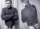 Black Canvas Straight Jacket w Leather Straps, Medium