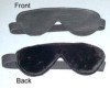 Fleece-Lined Leather Blindfold, Black