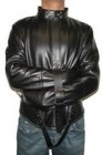 Premium Leather Straitjacket, Black, Small