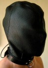 Total Enclosure Hood, Black, Perforated Leather, L/XL
