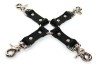 KinkLab Bondage Basics Leather Hogtie, Black
