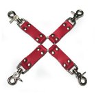 KinkLab Bondage Basics Leather Hogtie, Red