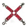 KinkLab Bondage Basics Leather Hogtie, Red