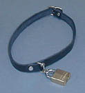 Leather Choker w Lock, Medium