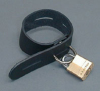 Locking Leather Cock Band, Black