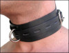 Black Buckling Leather Collar, Medium