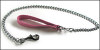 Chain Leash w/ Pink Leather Handle