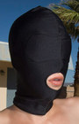 Spandex Hood w Blindfold & Mouth Hole