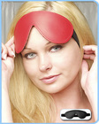 KinkLab Padded Leather Blindfold, Black