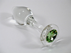 Crystal Delights Mint Green Glass Anal Plug
