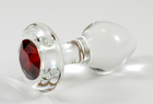 Crystal Delights Rose Glass Anal Plug (small)