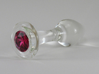 Crystal Delights Fuchsia Glass Anal Plug (small)