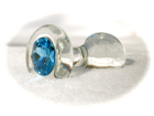 Crystal Delights Blue Glass Anal Plug (small)