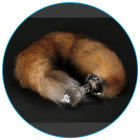 Crystal Minx Canadian Red Fox Tail Plug