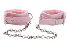 Grrl Toyz Pink Plush Ankle Cuffs with Chain Sex Toy Product