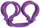 Japanese Silk Love Rope Wrist Cuffs, Purple