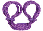 Japanese Silk Love Rope Ankle Cuffs, Purple