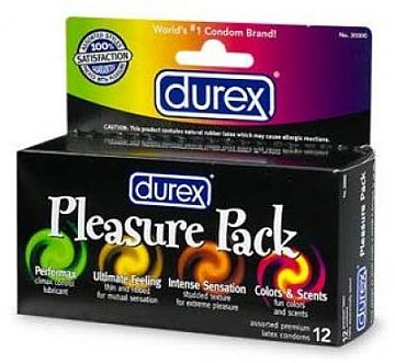 Durex Pleasure Pack 12pk Sex Toy Product