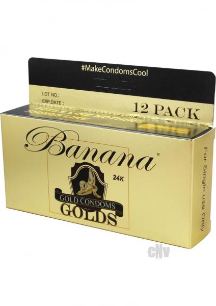 Banana Golds Condoms 12pk Sex Toy Product