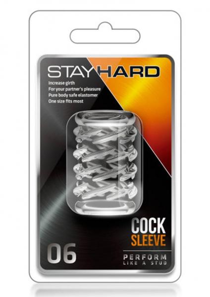 Stay Hard Cock Sleeve 06 Clear Sex Toy Product